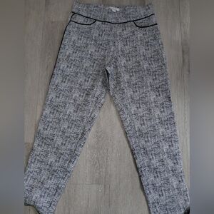 Women's Gray Textured Pull-On Pants